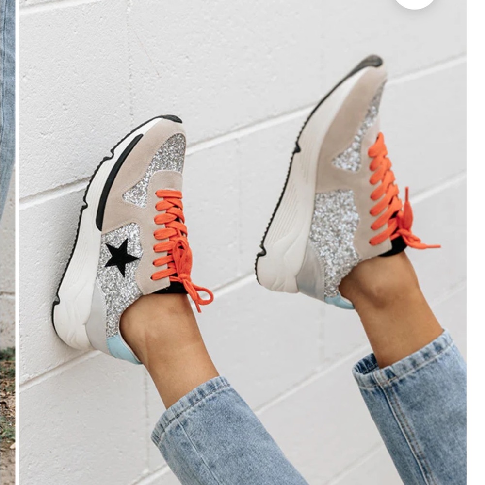 White Raven Quincy Glitter Sneaker - Picture 6 of 10